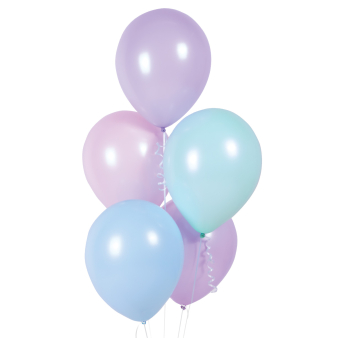 10 Latex Balloons Macaron assorted 27.5 cm / 11"