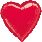 Jumbo Metallic Red Heart Foil Balloon P30 Bulk 81 cm x 81 cm