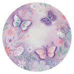 8 Plates Flutter Round Paper23 cm