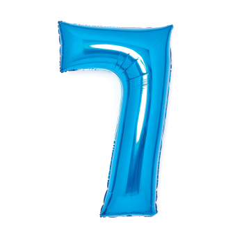 Medium Number 7 Blue Foil Balloon N26 Packaged 70 cm x 45 cm Medium Number 7 Blue Foil Balloon N26 Packaged 70 cm x 45 cm