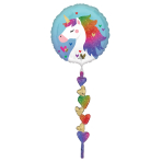 Jumbo Tail Airwalker Rainbow Unicorn Foil Balloon P70 packaged