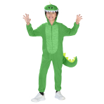 Child Costume Green Dinosaur Fleece Onesie Age 6-8 Years