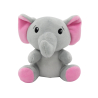 2-in-1 plush toy balloon weight elephant with pink ears, with hook, 11cm, 90g
