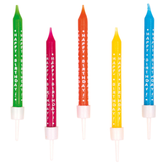10 Spiral Candles Happy Birthday Multicolour Height 6.3 cm 10 Spiral Candles Happy Birthday Multicolour Height 6.3 cm