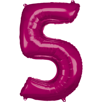 Large Number 5 Pink Foil Balloon N34 Packaged 92 cm x 57 cm Large Number 5 Pink Foil Balloon N34 Packaged 92 cm x 57 cm