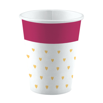 8 Cups Everyday Love Small Hearts Paper 250 ml