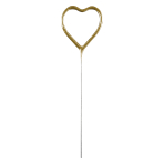 Sparkler Shape Heart Gold 17 cm 40 Seconds