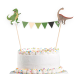 Cake Decoration Pennant Banner Happy Dinosaur 15 x 20 cm