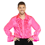 Adult Costume Satin Shirt Pink Size XL