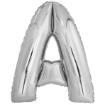Large Letter A Silver Foil Balloon N34 Packaged 86 cm x 67 c