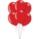 10 Latex Balloons Metallic Red 27.5 cm / 11"