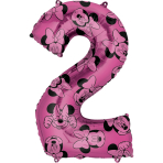 Mid Size Number Minnie Mouse Forever Number 2 Foil Balloon L27 Packaged 43 cm x 66 cm