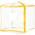Cubez Gold Trim Foil Balloon G20 Bulk 38cm x 38cm