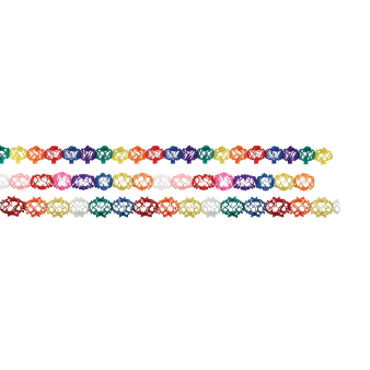 3 Garlands paper 12 - 18 x 400 cm