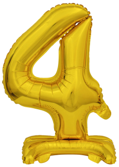 Mini Number 4 Gold Foil Balloon N16 Packaged 39 cm x 28 cm Mini Number 4 Gold Foil Balloon N16 Packaged 39 cm x 28 cm