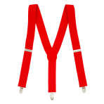 Suspender Braces - Red 2.5cm Adult One size