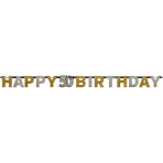 Letter Banner 50 Sparkling Celebration Gold Foil 213 x 16.2 cm