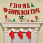 Letter Banner Frohe Weihnachten Paper 365 x 18 cm