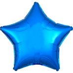 Standard Metallic Blue Star Foil Balloon C16 Packaged 48 cm