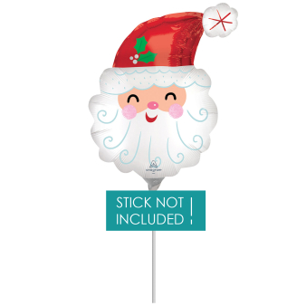 Minishape Smiley Satin Santa Head Foil Balloon A30 Bulk Minishape Smiley Satin Santa Head Foil Balloon A30 Bulk
