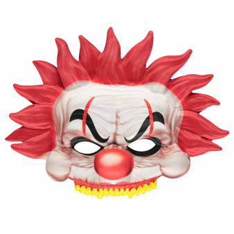 Half Mask Clown One Size Half Mask Clown One Size