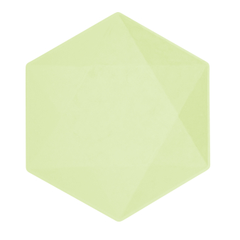 6 plates hexagonal Vert Decor, 26,1x22,6cm, green 6 plates hexagonal Vert Decor, 26,1x22,6cm, green