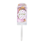 Party Popper Push Pop Paper Round white-pink-beige