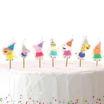 7 Mini Character Candles Peppa Pig 2,4 cm - 5,4 cm 7 Mini Character Candles Peppa Pig 2,4 cm - 5,4 cm