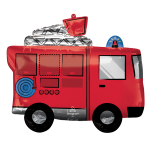 SuperShape Fire Truck Foil Balloon P35 Packaged 66 cm x 55 c