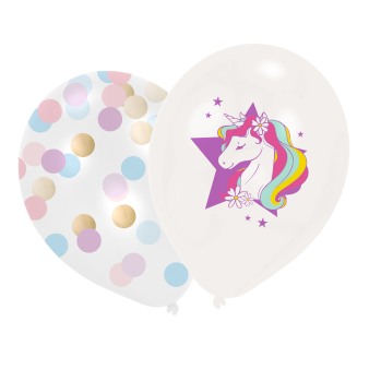 6 Latex Balloons Unicorn Dreams 6 Latex Balloons Unicorn Dreams