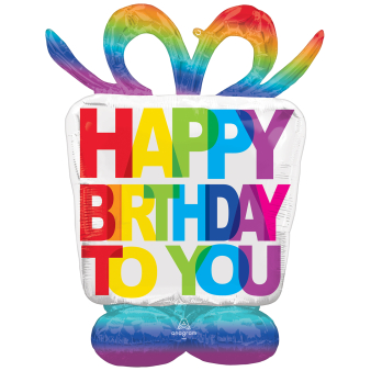AirLoonz Birthday Present Foil Balloon P71 Packaged 96 cm x 127 cm AirLoonz Birthday Present Foil Balloon P71 Packaged 96 cm x 127 cm