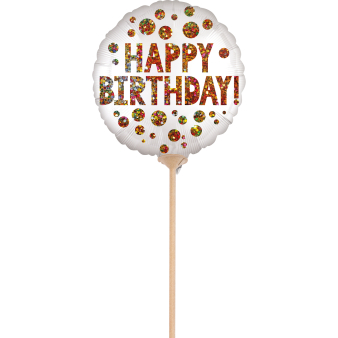 9" Mini Satin Infused Birthday Sequins Foil Balloon A15 Airfilled 9"/23 cm 9" Mini Satin Infused Birthday Sequins Foil Balloon A15 Airfilled 9"/23 cm