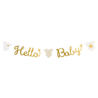 Letter Banner Hello Baby Paper Length 160 cm Letter Banner Hello Baby Paper Length 160 cm