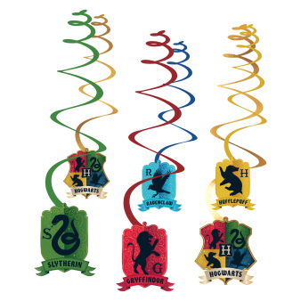 6 Swirl Decoration Harry Potter Houses Paper Length 60 cm 6 Swirl Decoration Harry Potter Houses Paper Length 60 cm