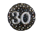 Multi Sparkling Birthday 30 Foil Balloon P75 Packaged 91 cm x 91 cm
