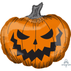 Supershape Hallows' Eve Pumpkin Foil Balloon, P35 packaged