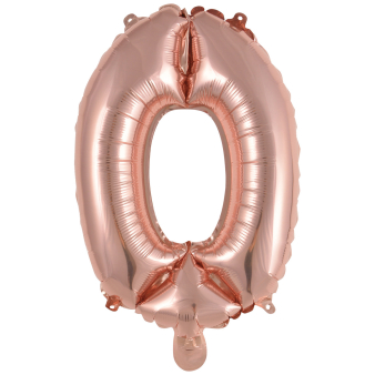 Mini Number 0 Rose Gold Foil Balloon N16 Packaged 34 cm x 23 cm Mini Number 0 Rose Gold Foil Balloon N16 Packaged 34 cm x 23 cm