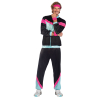 Adult Costume 80s Shell Suit Black Size XL