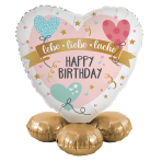 Balloon Bouquet - Lebe, Liebe, Lache Happy Birthday - GER Foil Balloon RP40 Packaged 45 cm