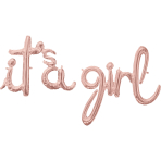 Script Phrase It's A Girl Foil Balloon G50 Packaged