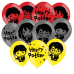 6 Latex Balloons Harry Potter 4 Sided Print 27.5 cm / 11"
