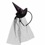 Mini Hat Witch With Headband and Bow One size