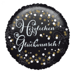 Standard Herzlichen Glückwunsch Sparkling Birthday Foil Balloon S55 Packaged 43 cm