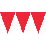 Pennant Banner Apple Red Paper 457 x 17.7 cm