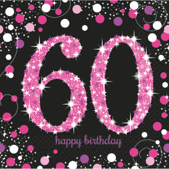 16 Napkins 60 Sparkling Celebration - Pink Prismatic 33 x 33 cm 16 Napkins 60 Sparkling Celebration - Pink Prismatic 33 x 33 cm