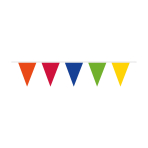 Pennant Banner Rainbow Plastic 1000 x 32 cm