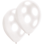 10 Latex Balloons Standard White 27.5 cm / 11"