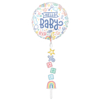 Jumbo Tail Airwalker Hello Baby Foil Balloon P70 packaged