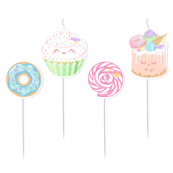 4 Candles Crazy Cake Wax / Plastic 4 Candles Crazy Cake Wax / Plastic
