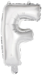 Mini Letter F Silver Foil Balloon N16 Packaged 32 cm x 20 cm